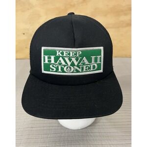 Volcom Keep Hawaii Stoned Adjustable Snapback Hat Cap Black Rare Size Small